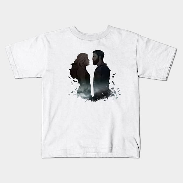 Love Birds Kids T-Shirt by Blanquiurris